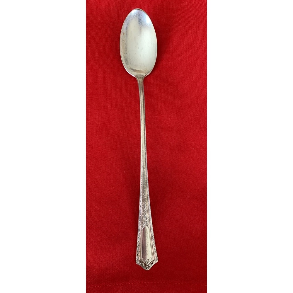 Antique 1933 Puritan Silver Co. Iced Tea Spoon (Caroline Pattern)